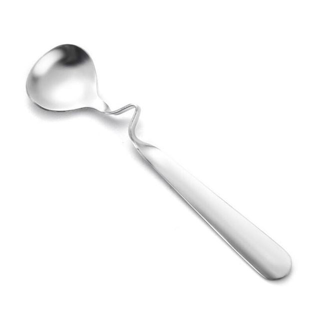 Curved Coffee Spoon Set (6 pcs)(14cm)(Silver)