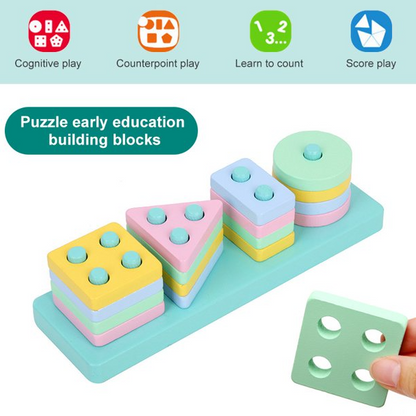 Wooden Sorting And Stacking Toy