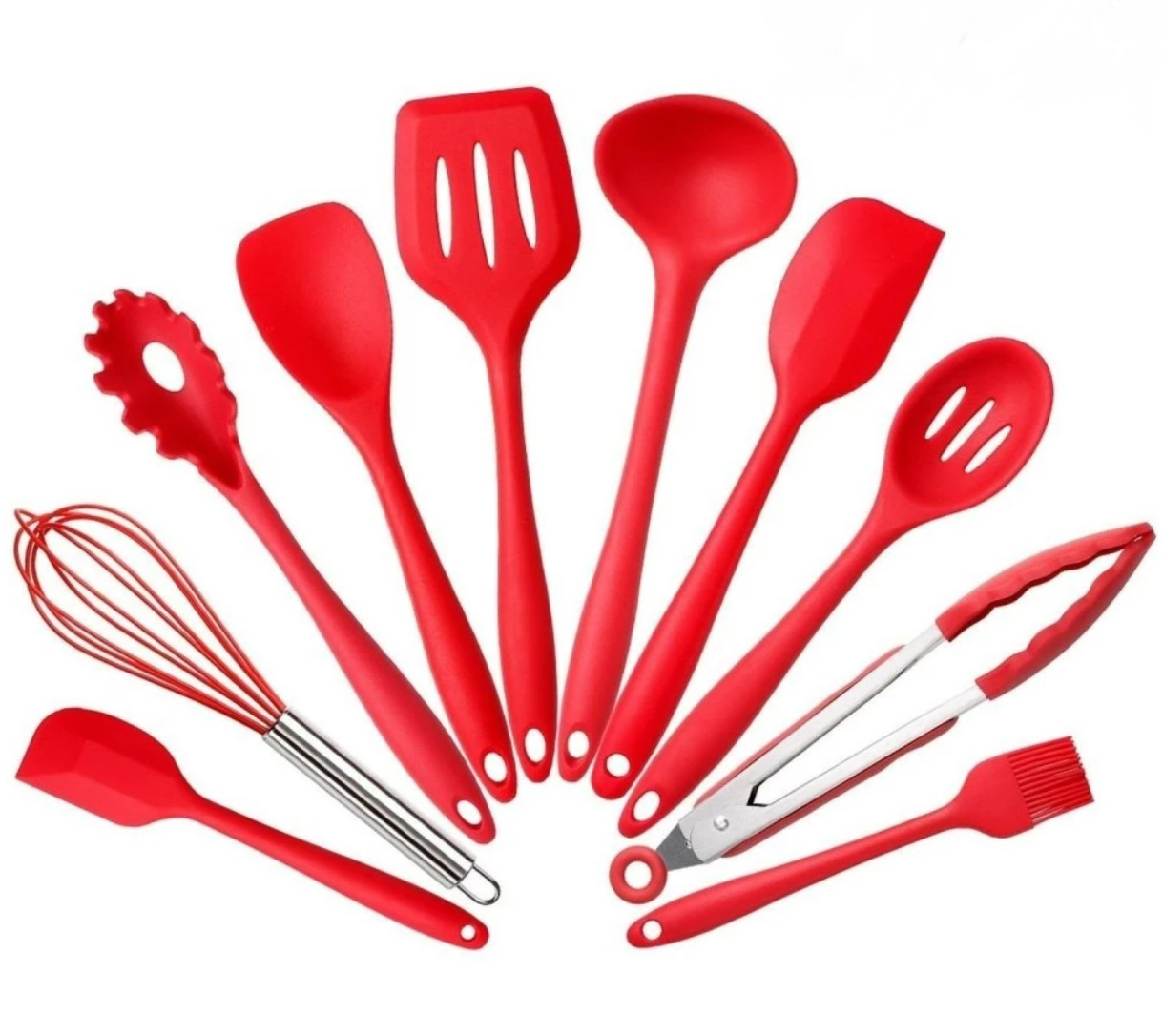 Silicone Cooking Utensils Set (10 pcs)