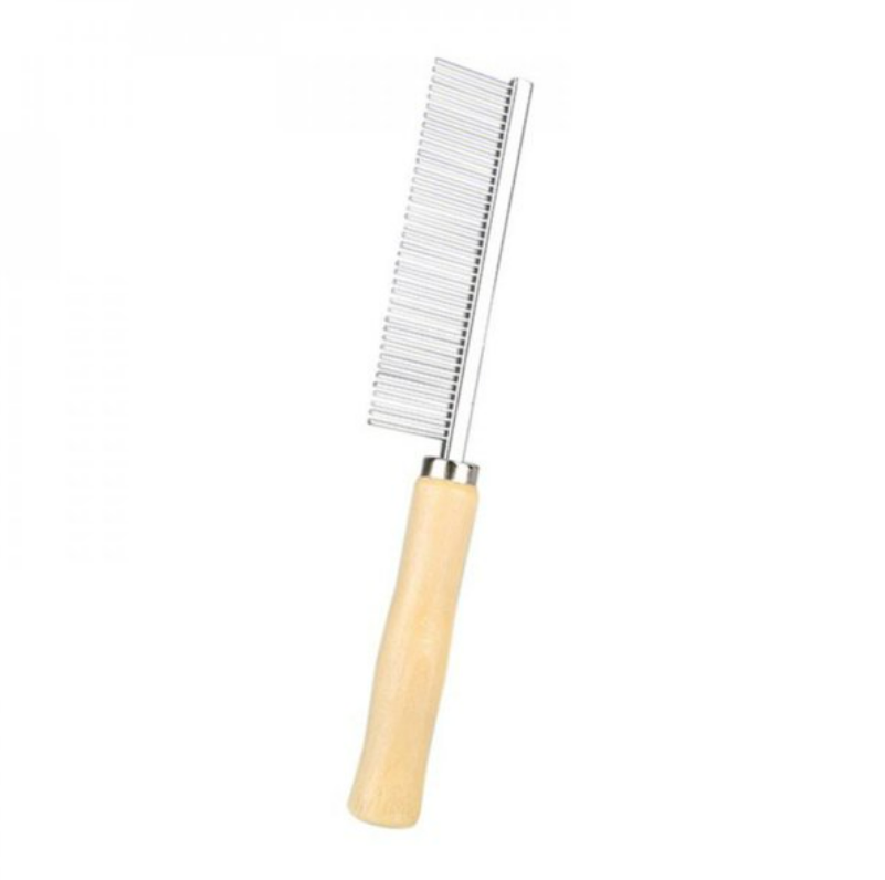 Wooden Handle Dog Grooming Comb