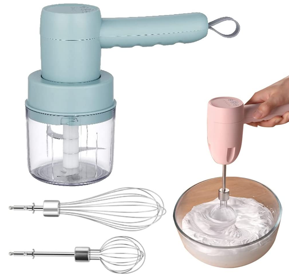 3in1 Cordless Hand Mixer, Whisk and Chopper