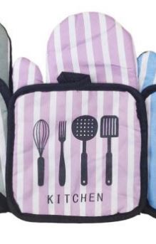 Kitchen Oven Mittens (Striped)(2pcs)