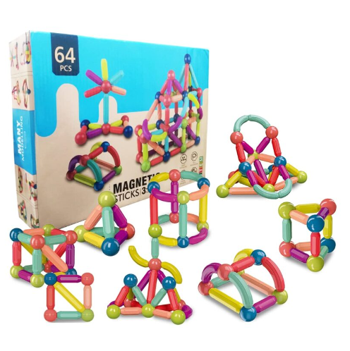 Magnetic Sticks Building Blocks (64 pcs)