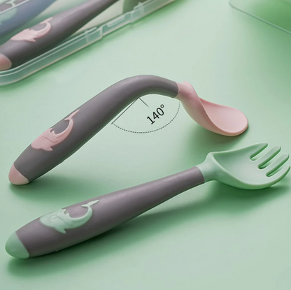 Play And Learn To Eat Spoon And Fork Set
