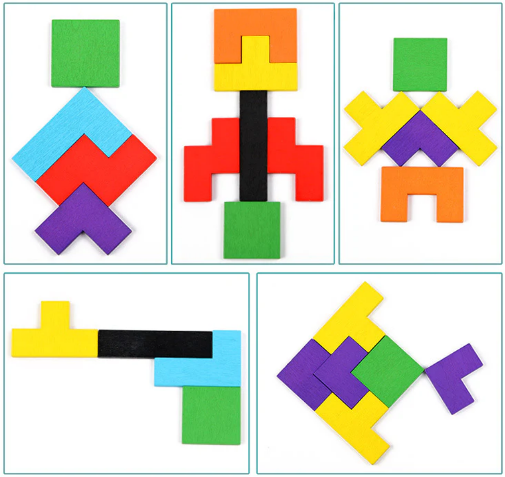 Wooden Jigsaw Tetris Puzzle (40 pcs)