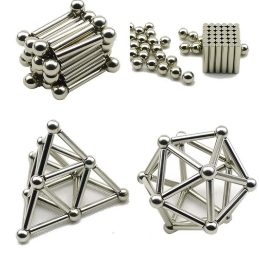 Magnetic Assembled Iron Rod And Ball Set (40 pcs)