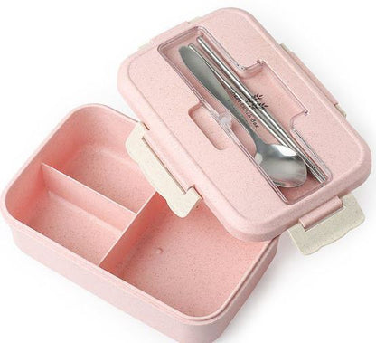 Microwavable Lunch Box Container with Cutlery