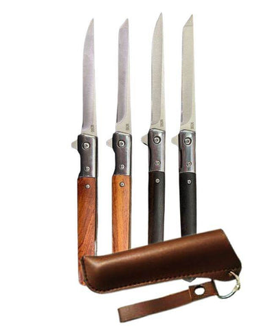 Outdoor Switchblade With Leather Pouch (Each) - Alt View