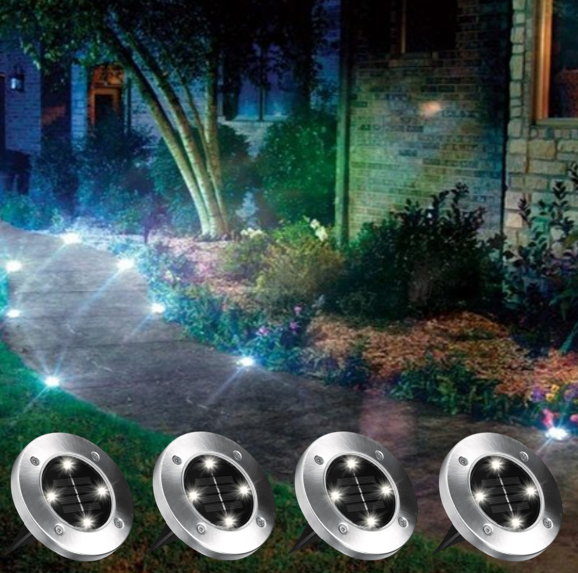 LED Solar Pathway Lights (4 pcs)