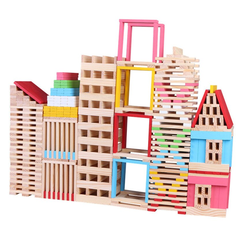 Wooden Model Building Blocks (150 pcs)