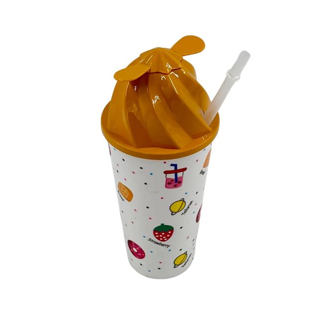 Ice Cream Water Cup With Lid (500ml)(12 pcs)