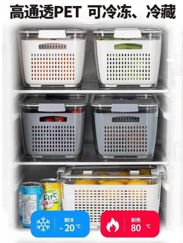 3in1 Fridge Organiser Storage Basket