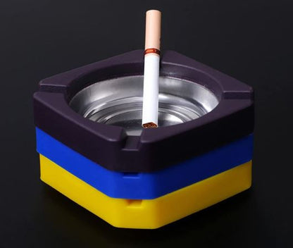 Stainless Steel Creative Square Ashtrays (2 pcs)