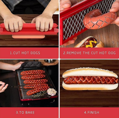 Hot Dog Slicing Tool for Crispy Seasoned Hot Dogs