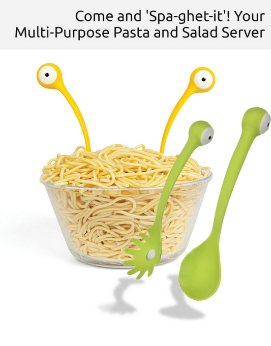 Monster Pasta And Salad Server Set (Green)