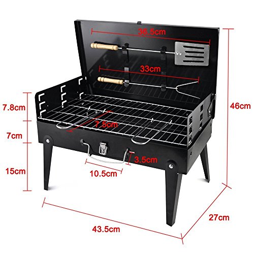 Portable Grill With Carry Handle And Tools