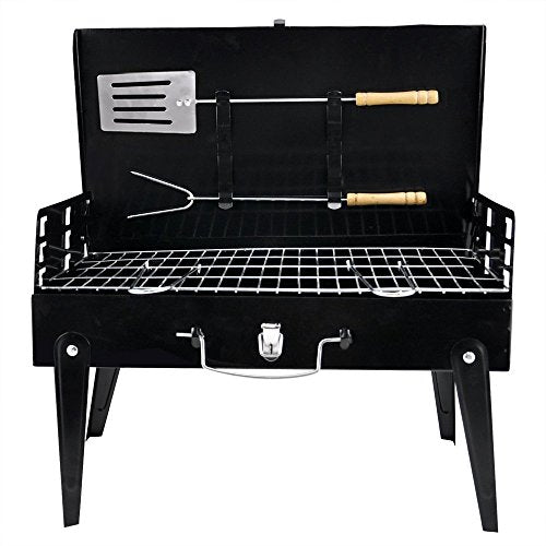 Portable Grill With Carry Handle And Tools