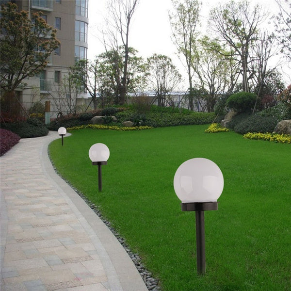 Round LED Solar Outdoor Patio Mini Bobo Lamps (2 pcs)