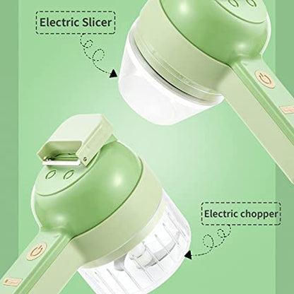 4in1 Handheld Electric Veggie Chopper Set