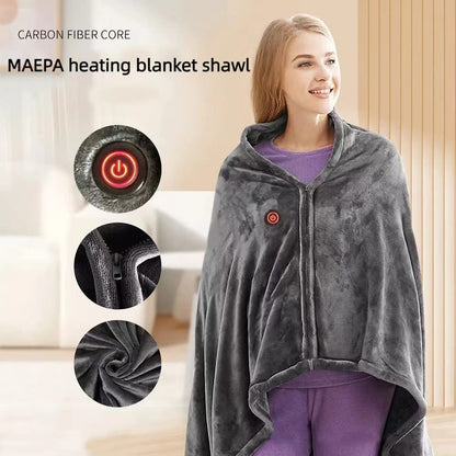 Luxury Flannel Wearable Heated Throw Blanket