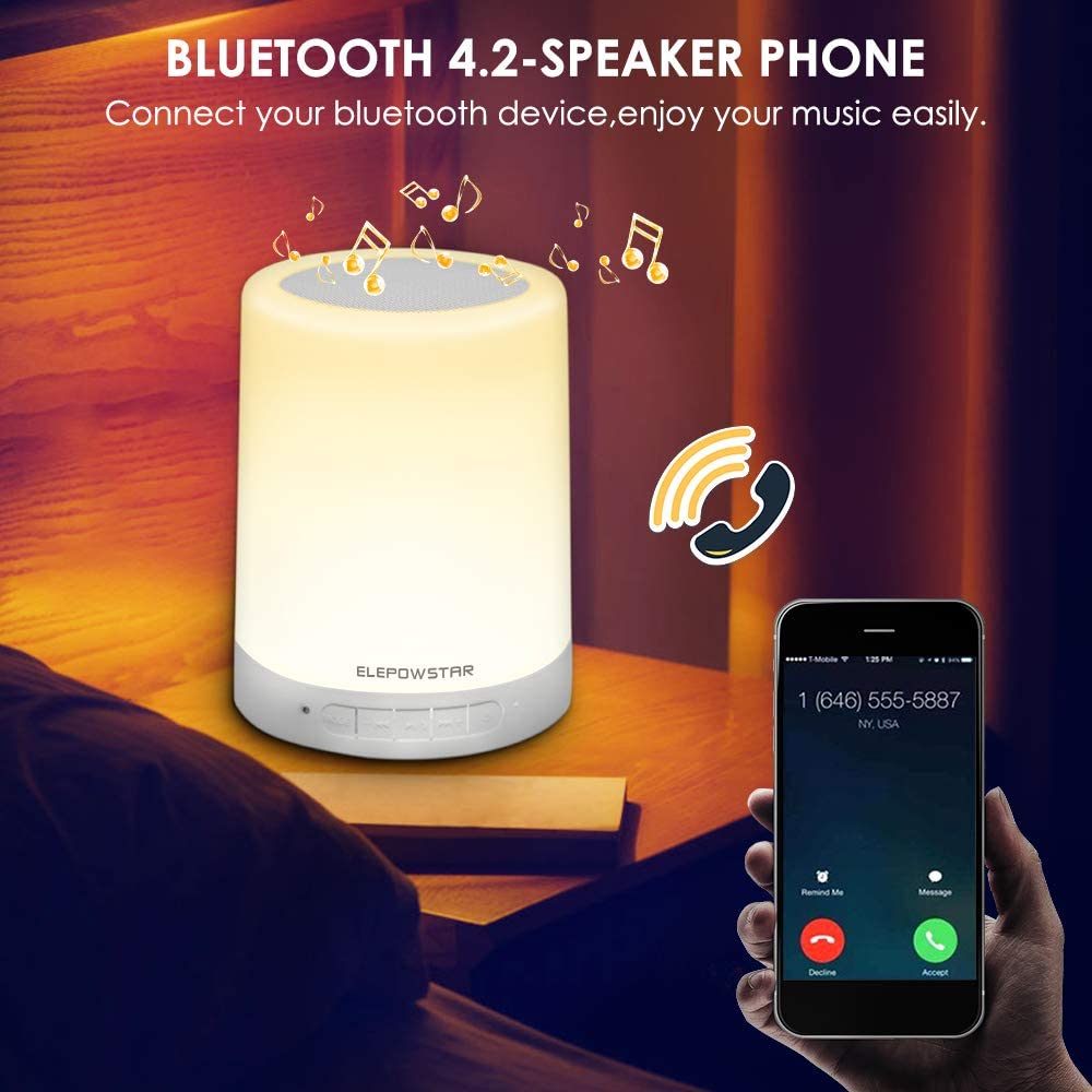 Smart Multicolour Portable Speaker And Touch Lamp