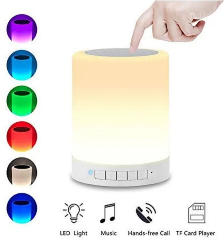 Smart Multicolour Portable Speaker And Touch Lamp