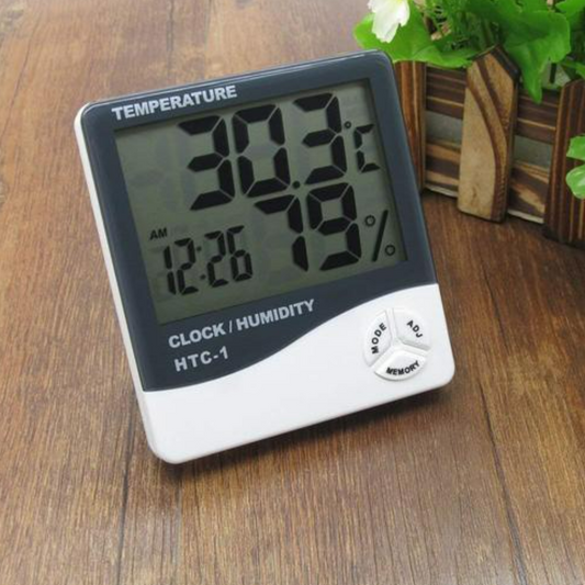 Digital Temperature And Humidity Thermometer Indoor Clock