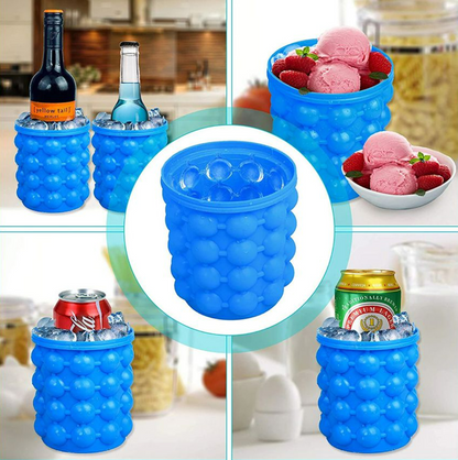 2in1 Magic Silicone Ice Cube Bucket Genie