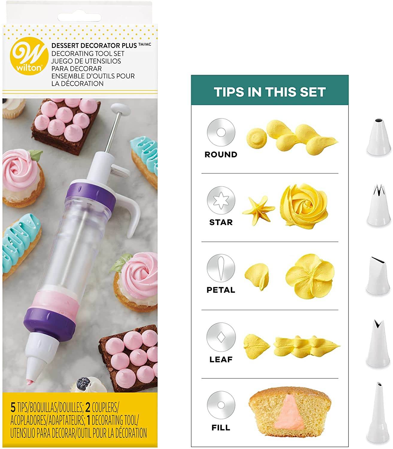 Dessert Decorator Plus Tool with 5 Decorating Tips - DMC Wholesale
