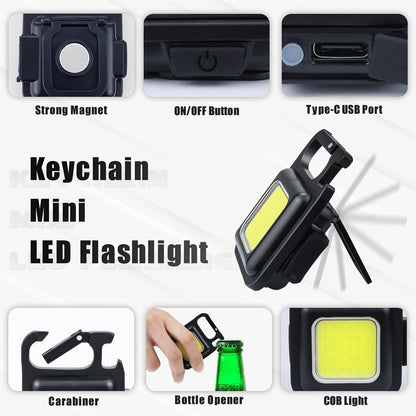 Mini 800 Lumens COB Keychain