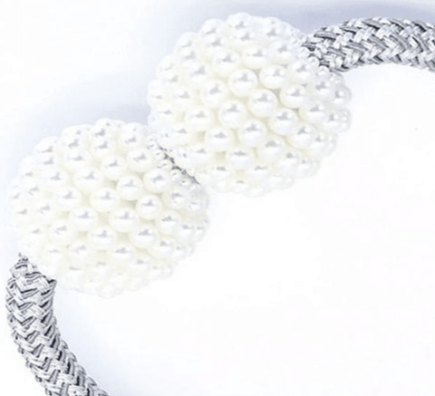 Magnetic Curtain Ties with Pearls (2 pcs) - Alt View