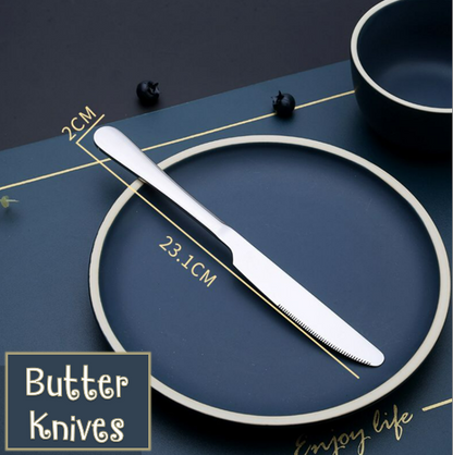 Stainless Steel Butter Knife Set (6 pcs)