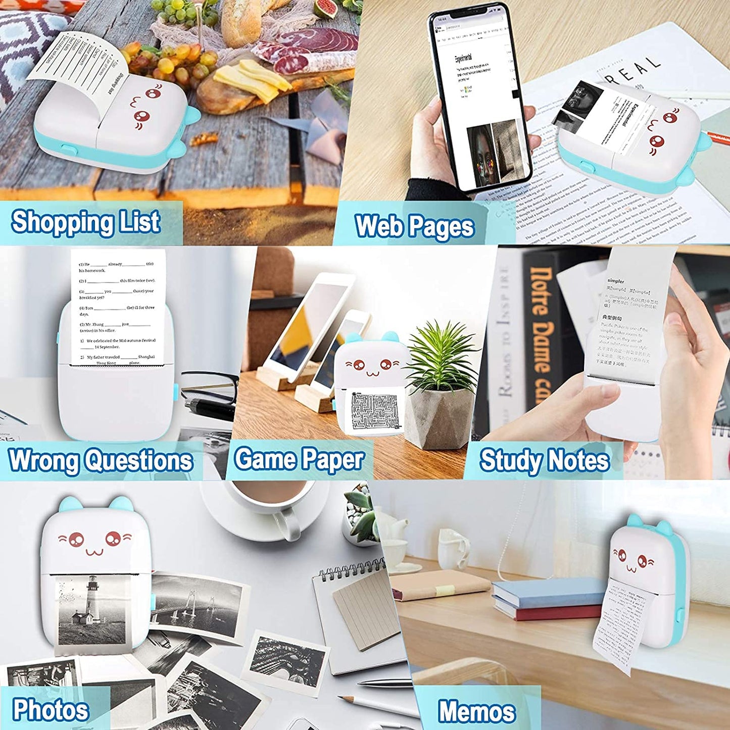 Mini Pocket Wireless Bluetooth Thermal Printers