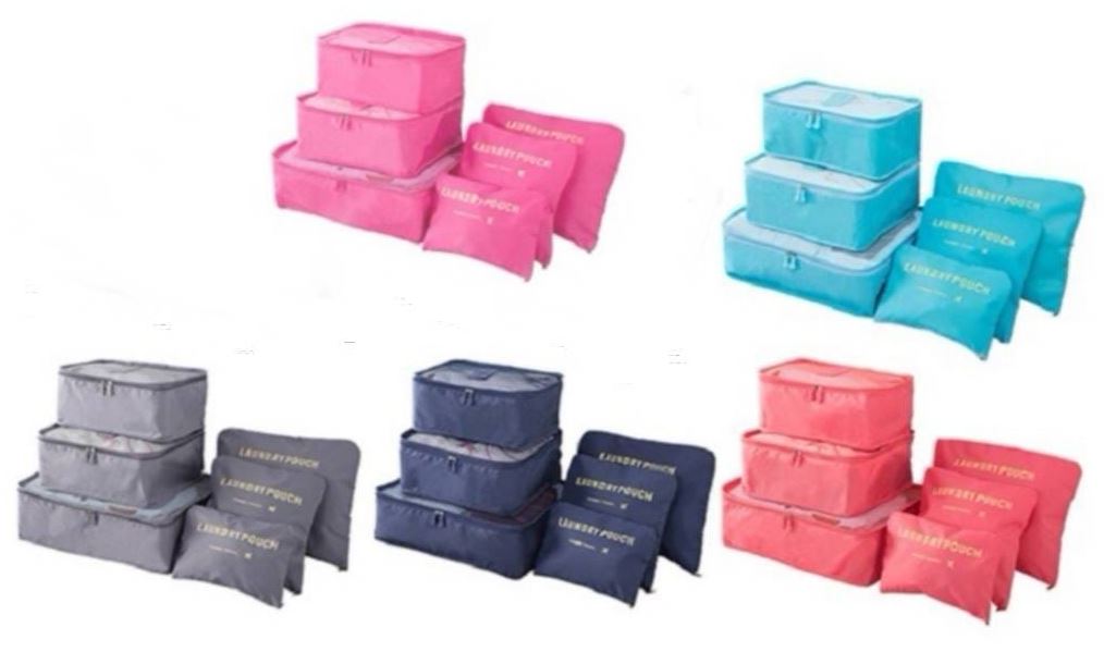 Laundry Travel Organiser Set (6 pcs)