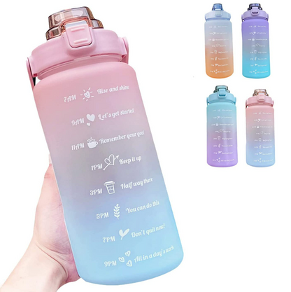 Combo: Vibrant Motivational Water Bottles (2 pcs)(Blue)