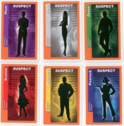 Cluedo Suspect Card Game