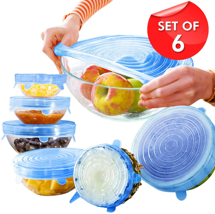 Reusable Stretch Silicone Lids (6 pcs)