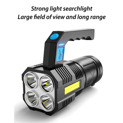 Super Bright 4 Core LED Flashlight with COB Side Light