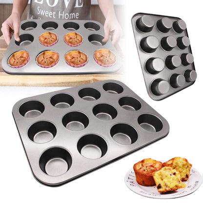 Muffin Pan Cupcake Mold Baking Tray (12 Cups)