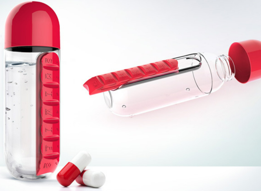 Pill And Vitamin Organiser Bottle