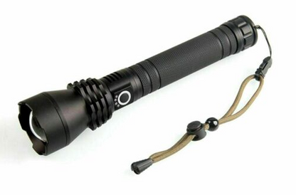 Chargeable Tactical Zoom Waterproof Aluminium Torch - 3X Light Modes