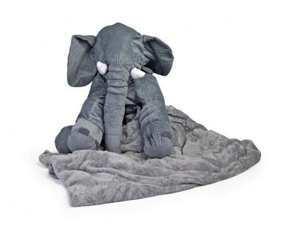 Large Elephant Pillow with Blanket