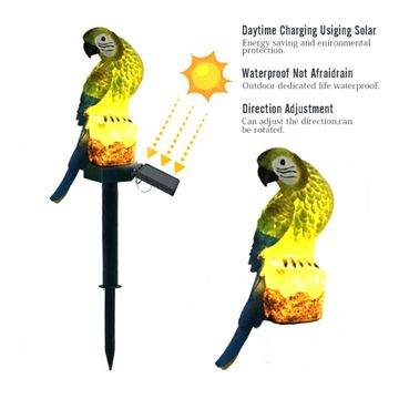 Parrot Shape Light LED Solar Garden Light - Alt View
