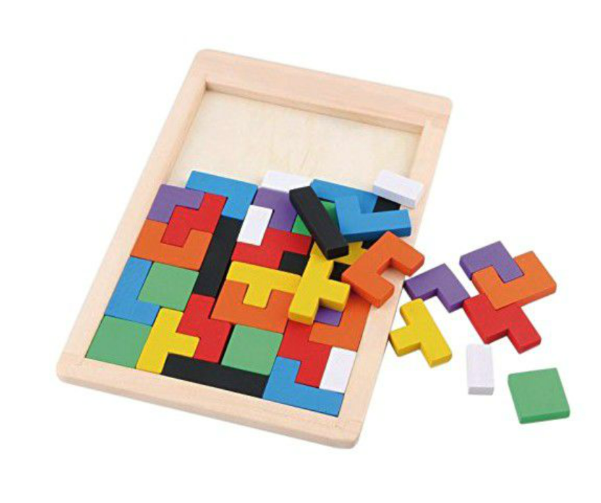 Wooden Jigsaw Tetris Puzzle (40 pcs)