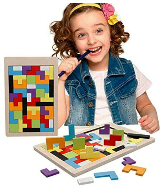 Wooden Jigsaw Tetris Puzzle (40 pcs)